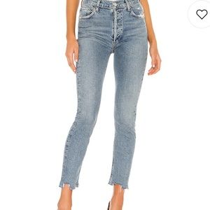 Agolde Nico Ultra High Rise Cropped Jeans
